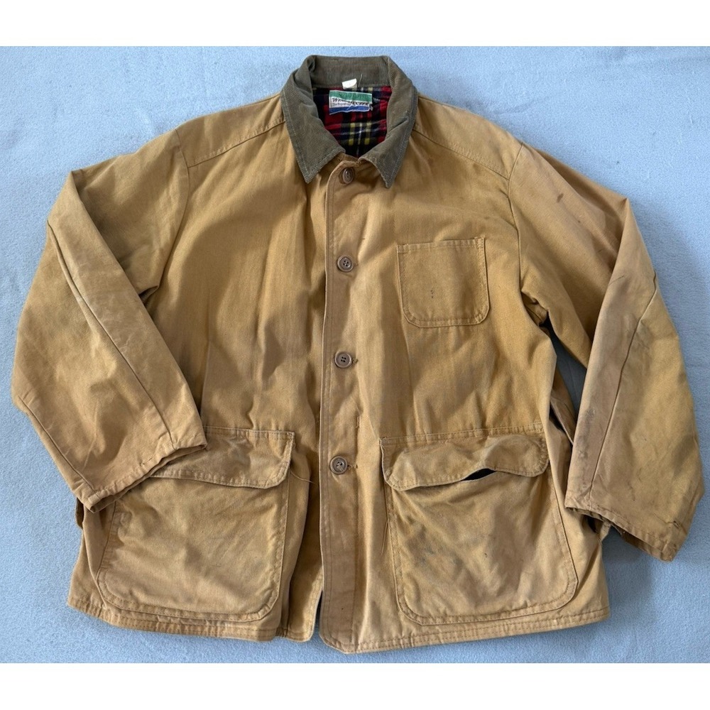 VTG Winchester Hunting Field Jacket Canvas Bird Hunting Cotton L - Picture 1 of 14